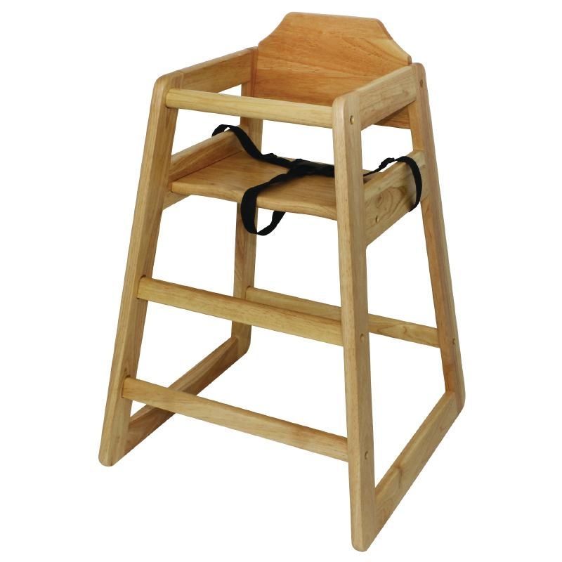 Bolero Wooden Highchair Natural Finish - DL900 Bolero Wooden High Chairs Bolero