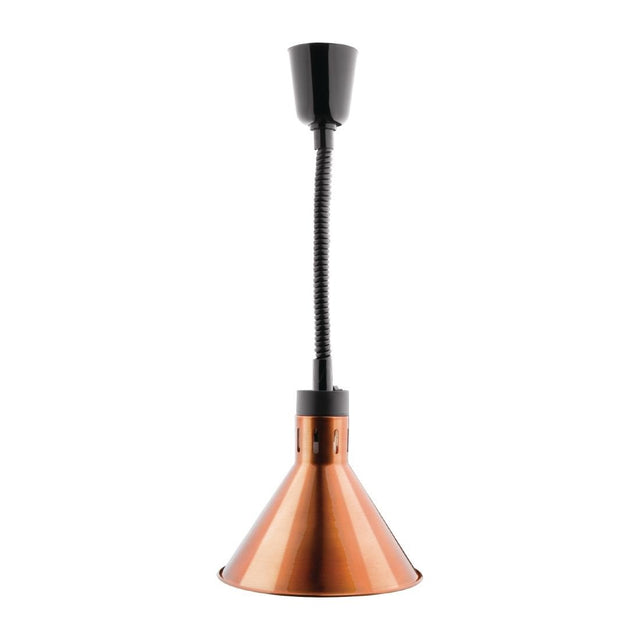 Buffalo Conical Retractable Heat Shade Copper Finish - DY463 Hanging Food Heat Lamps Buffalo