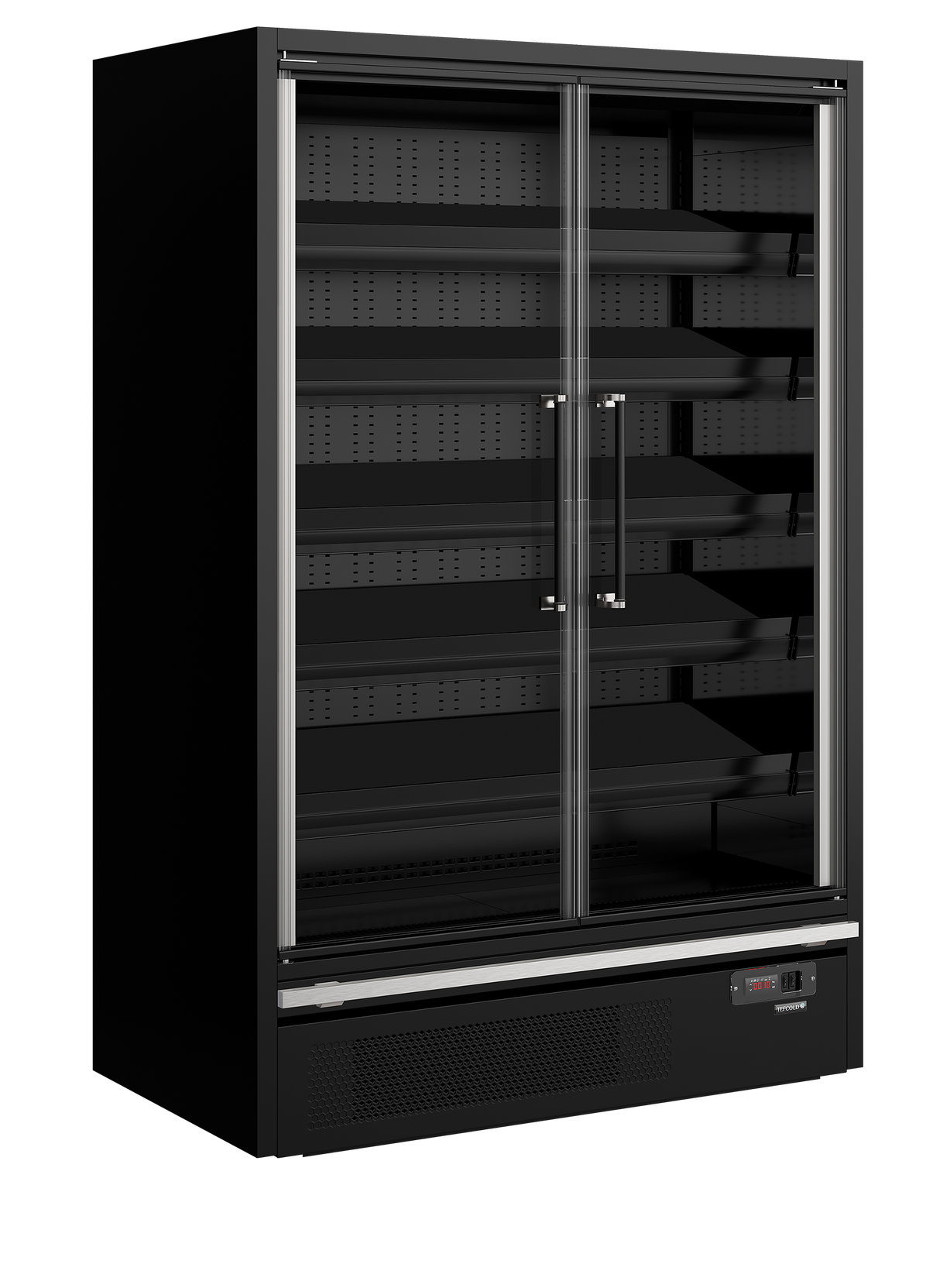 TEFCOLD Multideck cooler, supermarket - Galaxy+ GP14FGD Black