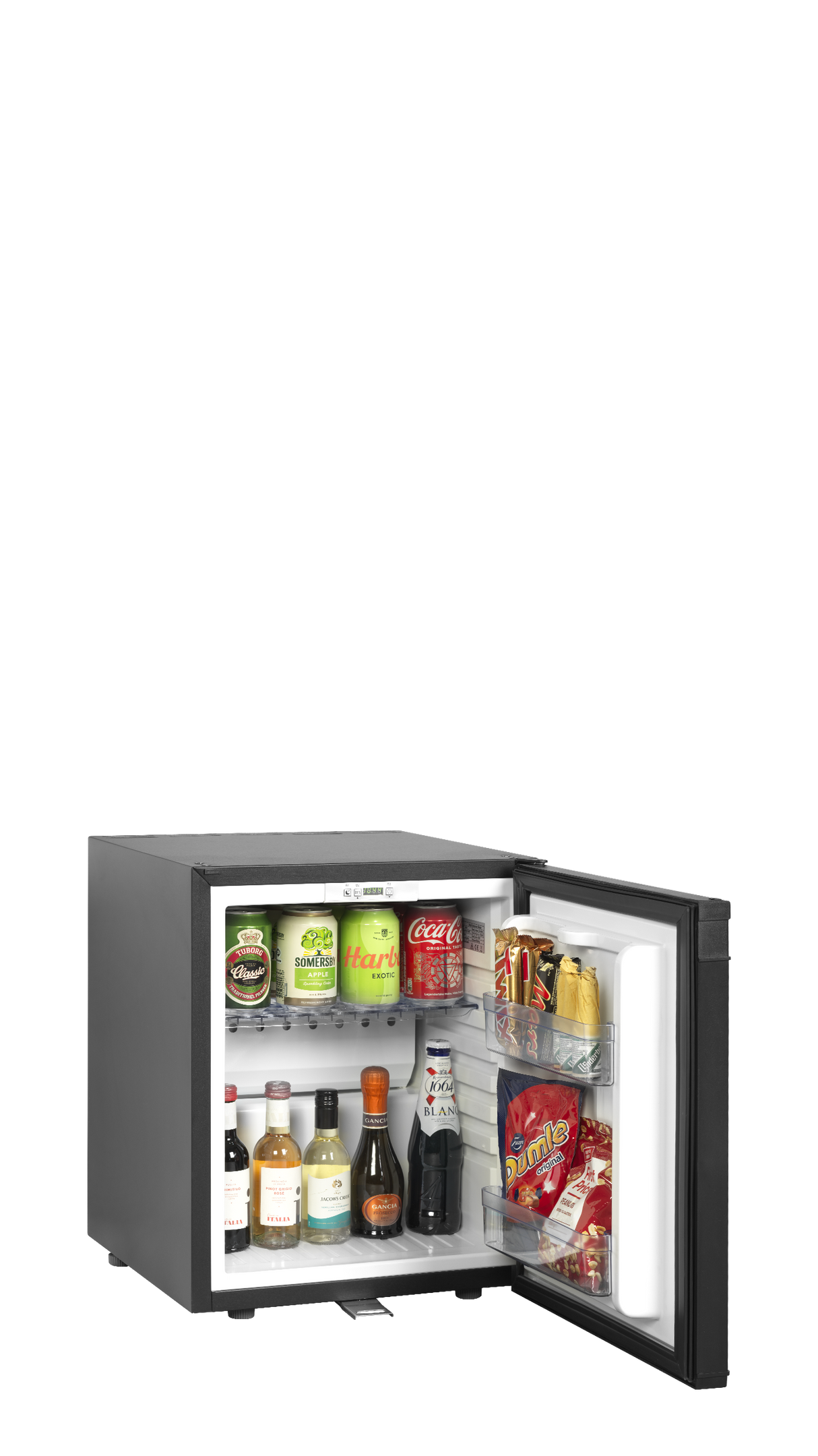 TEFCOLD Mini-bar - Black - Elegant design - Low Energy consumption - Hotel rooms - SLEEP mode - TM35C