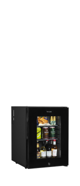 TEFCOLD Minibar – Schwarz – Hotel – Büro – LED-Beleuchtung – Leiser Betrieb – Türanschlag wechselbar – TM44G