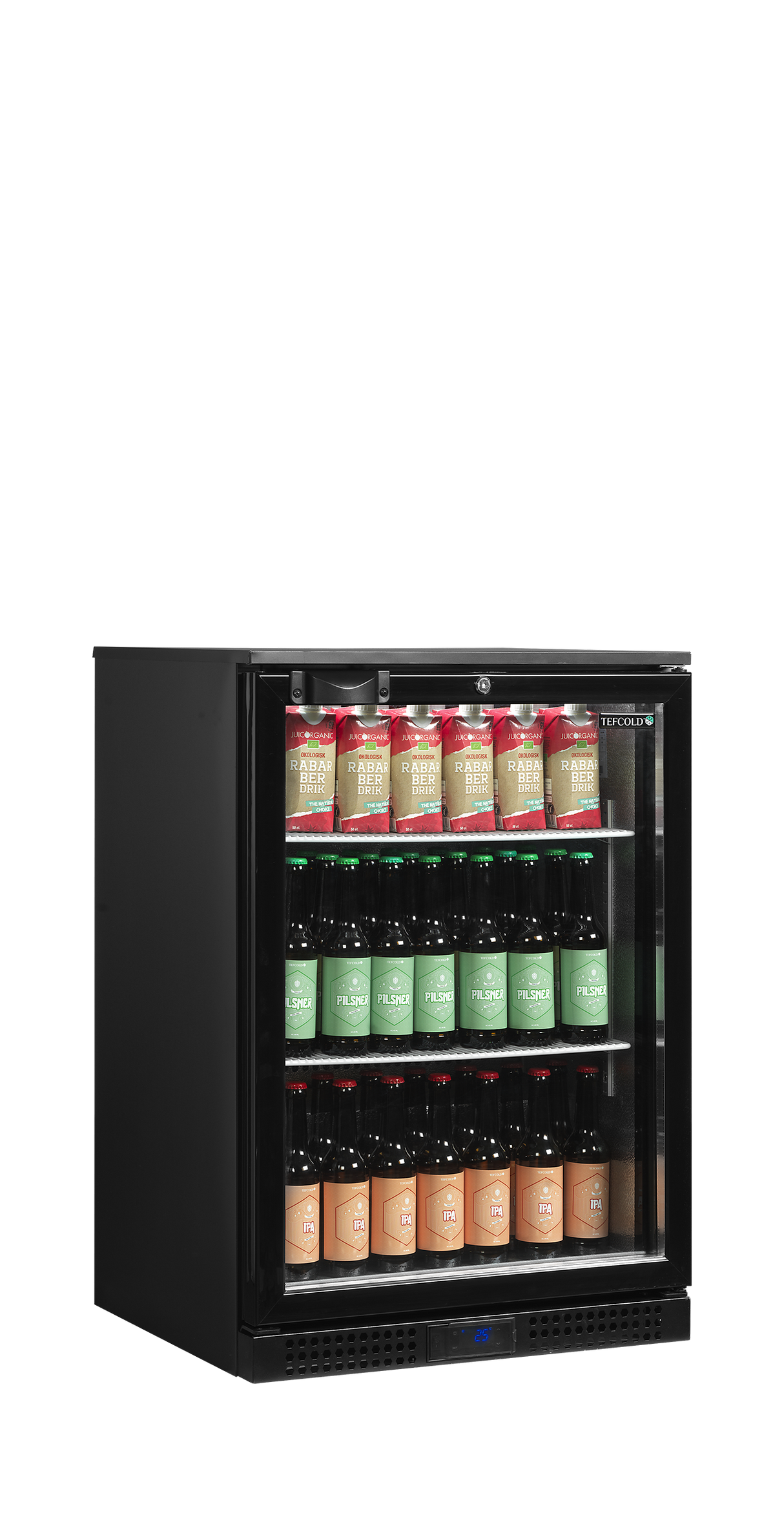 TEFCOLD Bar Fridge Single Door - LED lighting - Lock - Bottles 330ml pcs 84 - DB125H