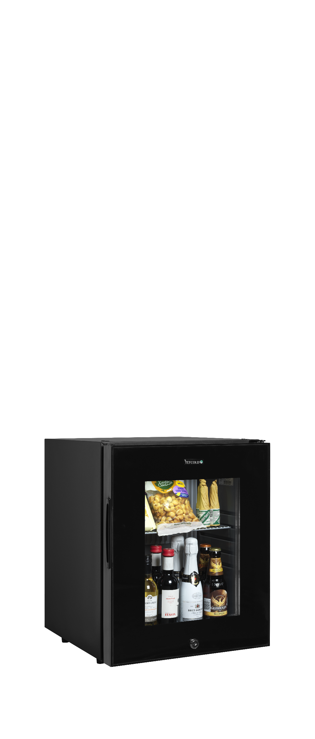 TEFCOLD Mini-bar - Reversible Door - Elegant Design - LED Lighting - Width 402mm x Depth 432mm x Height 500mm - TM33G