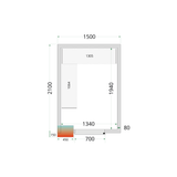 TEFCOLD Cold room panels 80 mm - CR 150x210x220