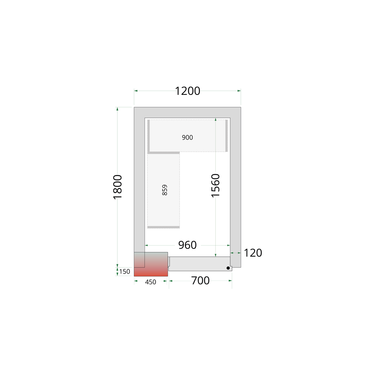 TEFCOLD Freezer panels 120 mm - CR 120x180x220