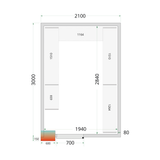 TEFCOLD Cold room panels 80 mm - without floor - CR 210x300x212 NF