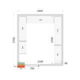 TEFCOLD Cold room panels 80 mm - CR 240x270x220