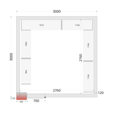 TEFCOLD Freezer panels 120 mm - CR 300x300x220