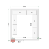 TEFCOLD Freezer panels 120 mm - 850 mm wide door - CR 240x270x220 WD