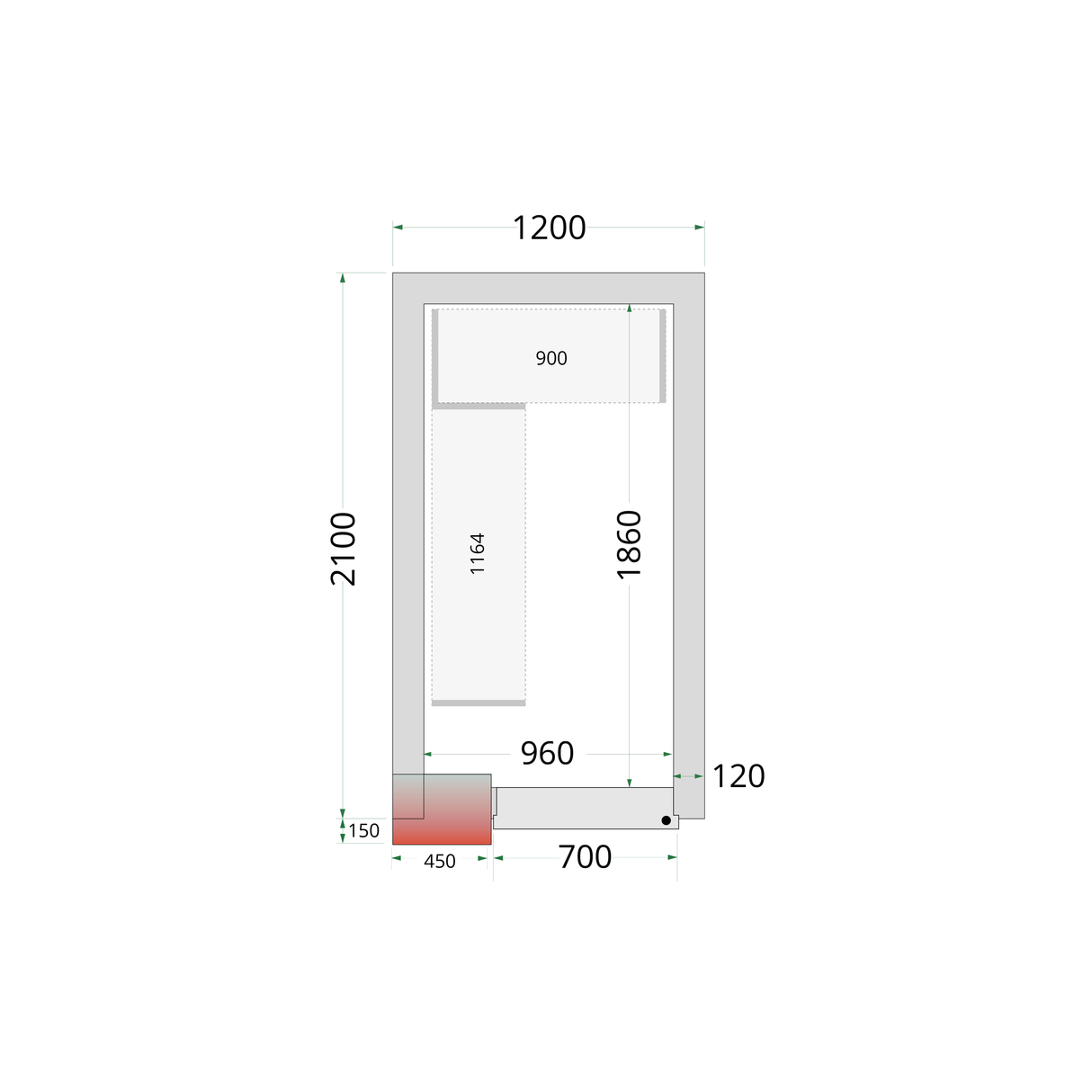 TEFCOLD Freezer panels 120 mm - CR 120x210x220