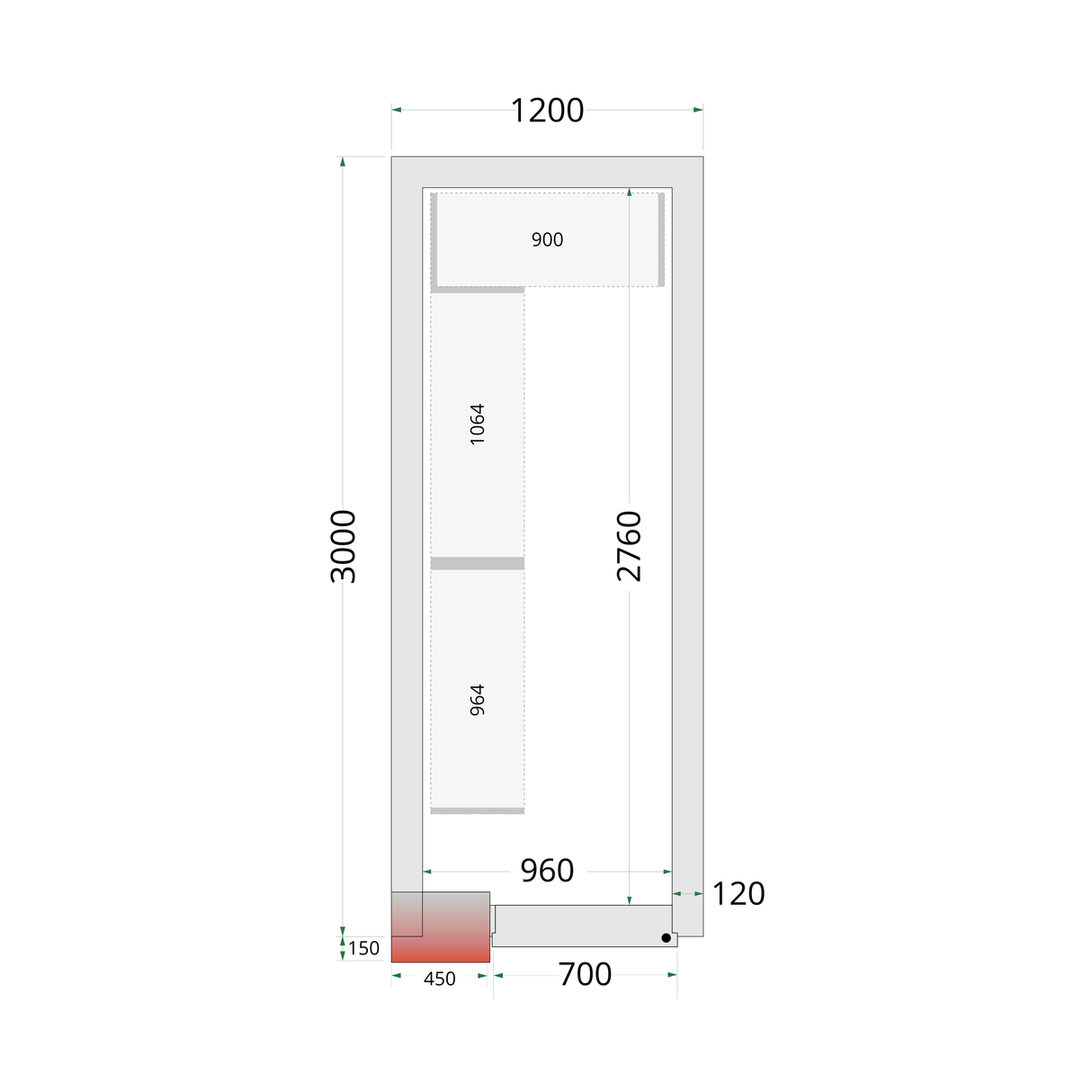 TEFCOLD Gefrierschrankplatten 120 mm - CR 120x300x220