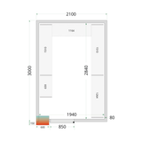 TEFCOLD Cold room panels 80 mm - CR 210x300x220 WD