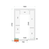 TEFCOLD Cold room panels 80 mm - without floor - CR 180x270x212 NF