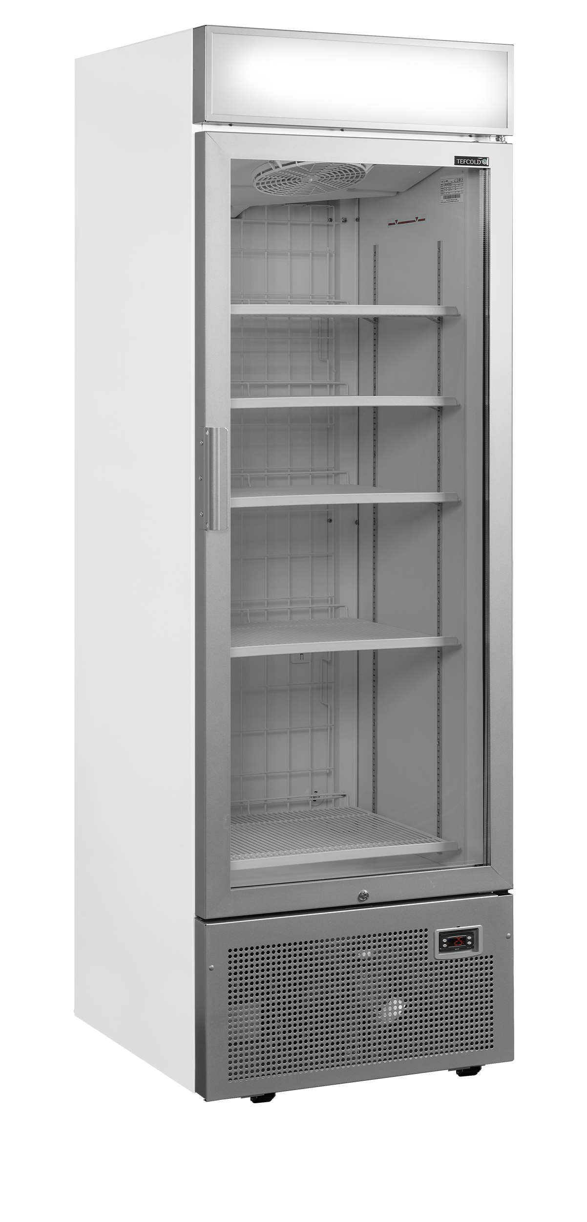 TEFCOLD Gefrierschrank mit Vitrinenaufsatz - UFSC1450GCP NF Silber