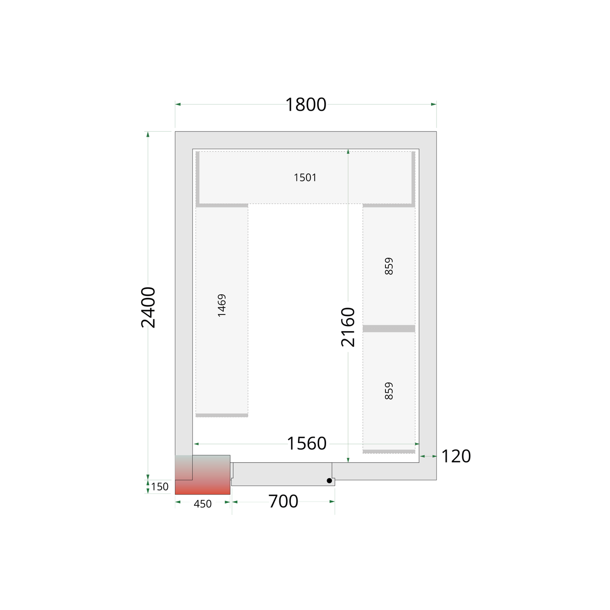 TEFCOLD Freezer space (Complete with monoblock) - CRNF1824