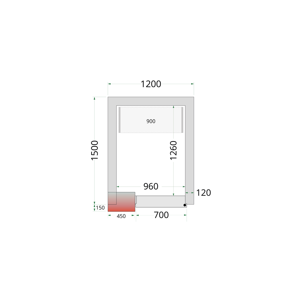 TEFCOLD Freezer space (Complete with monoblock) - CRNF1215