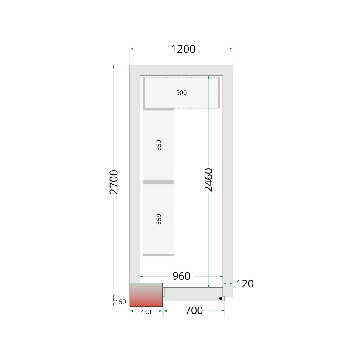 TEFCOLD Freezer space (Complete with monoblock) - CRNF1227