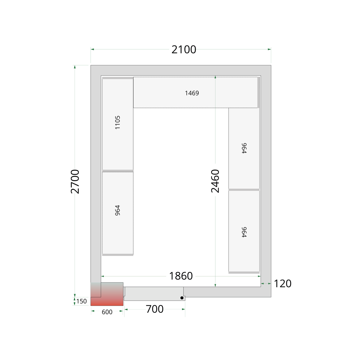 TEFCOLD Freezer space (Complete with monoblock) - CRNF2127