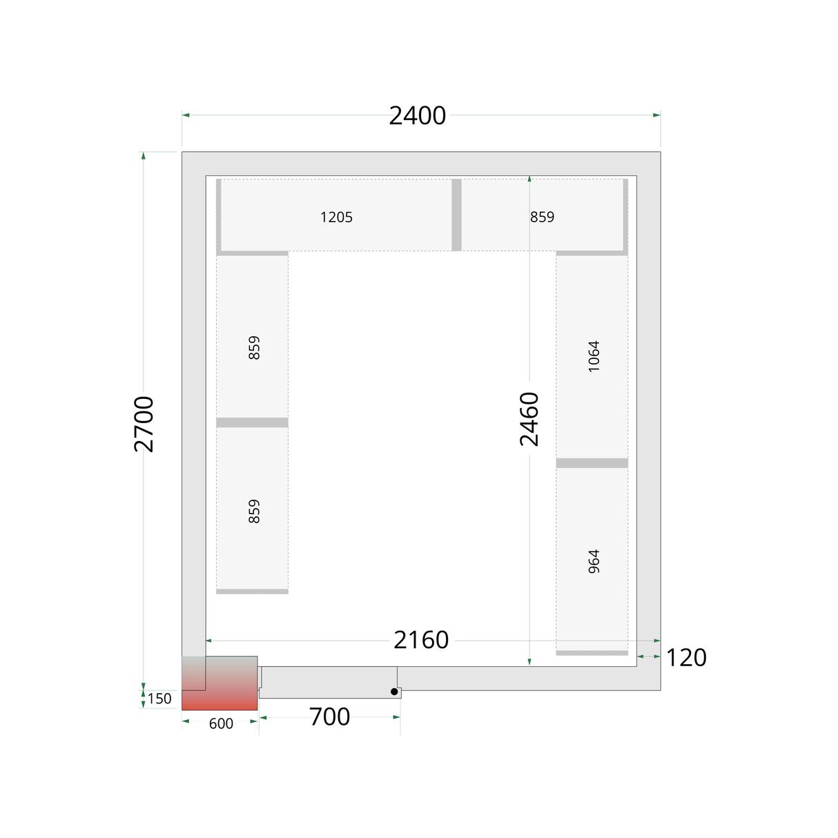 TEFCOLD Freezer space (Complete with monoblock) - CRNF2427