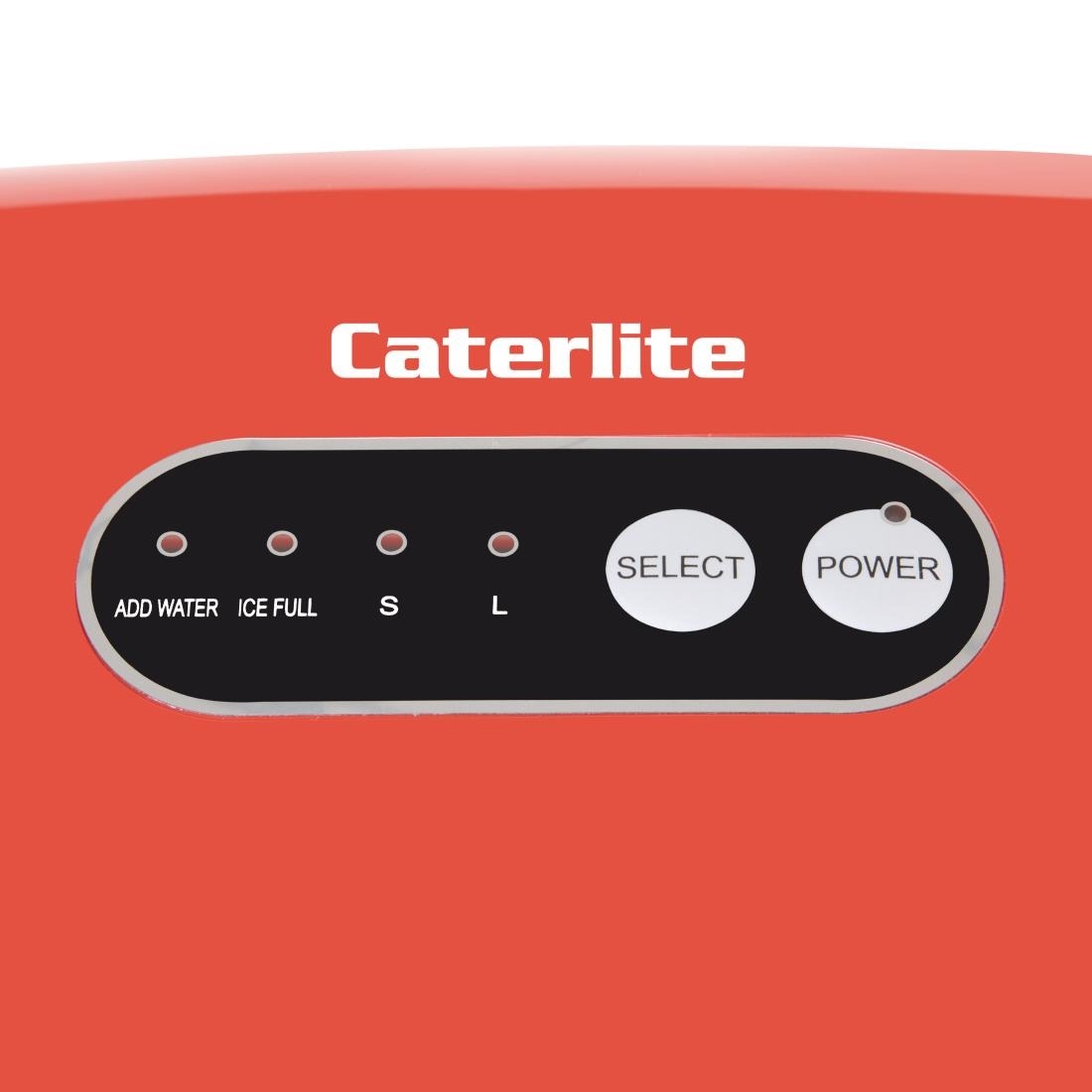 Caterlite Countertop Manual Fill Ice Machine Red - DA257 Ice Machines Caterlite