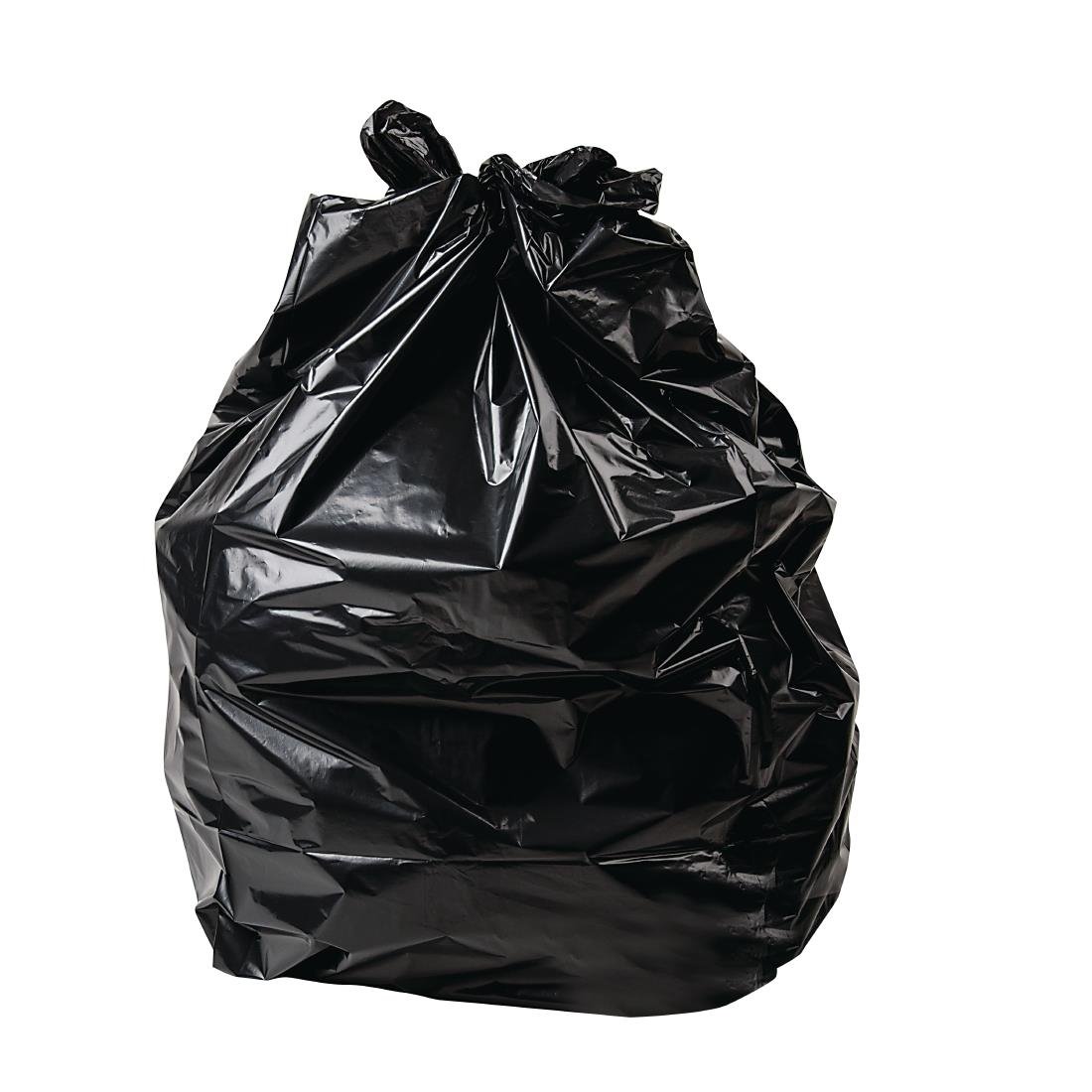 Jantex Medium Medium-Duty Black Bin Bags 70Ltr (Pack of 200) - GK688  Jantex