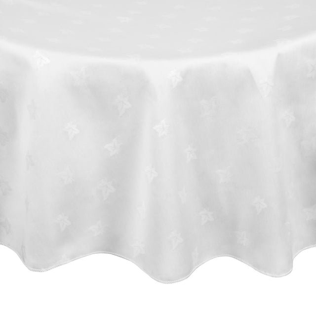 Mitre Luxury Luxor Round Tablecloth White 2300mm - GW452  Mitre Luxury