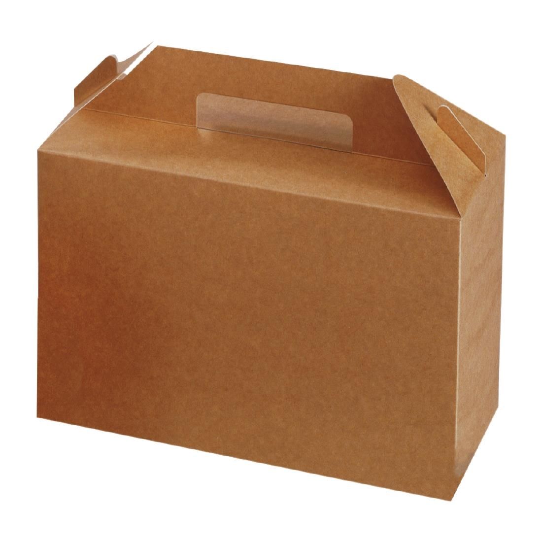 Colpac Recyclable Kraft Gable Boxes Large (Pack of 125) - FA362 Takeaway Food Containers Colpac