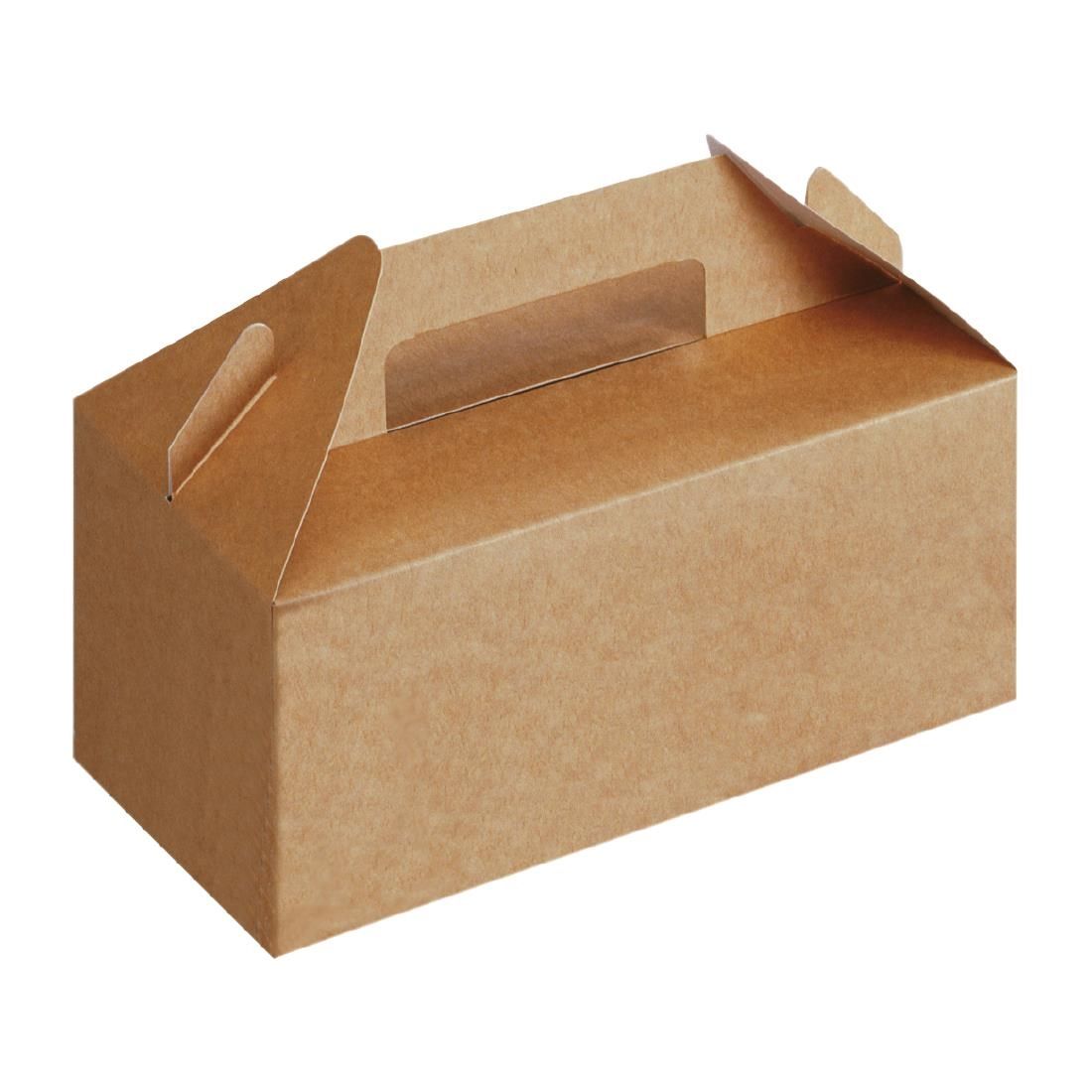 Colpac Recyclable Kraft Gable Boxes Small (Pack of 125) - FA361 Takeaway Food Containers Colpac