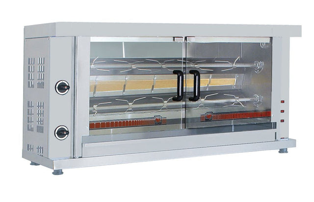 Combisteel 2 Spit Gas Chicken Rotisserie 10 Chicken Capacity - 7472.0020 Rotisseries and Hog Roasts Combisteel   