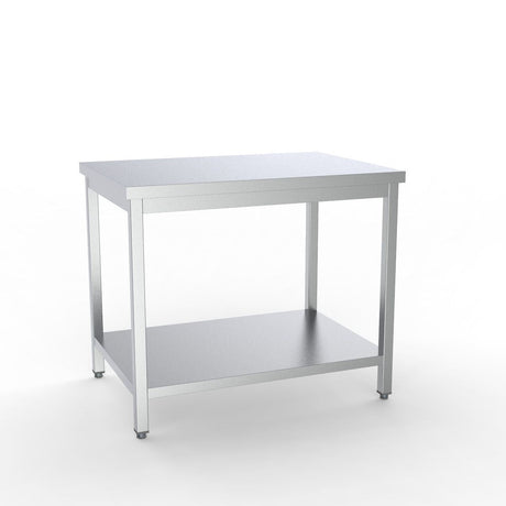 Combisteel Full 430 Stainless Steel 600 Line Worktable With Shelf 1000mm Wide - 7333.0064 Stainless Steel Centre Tables Combisteel   