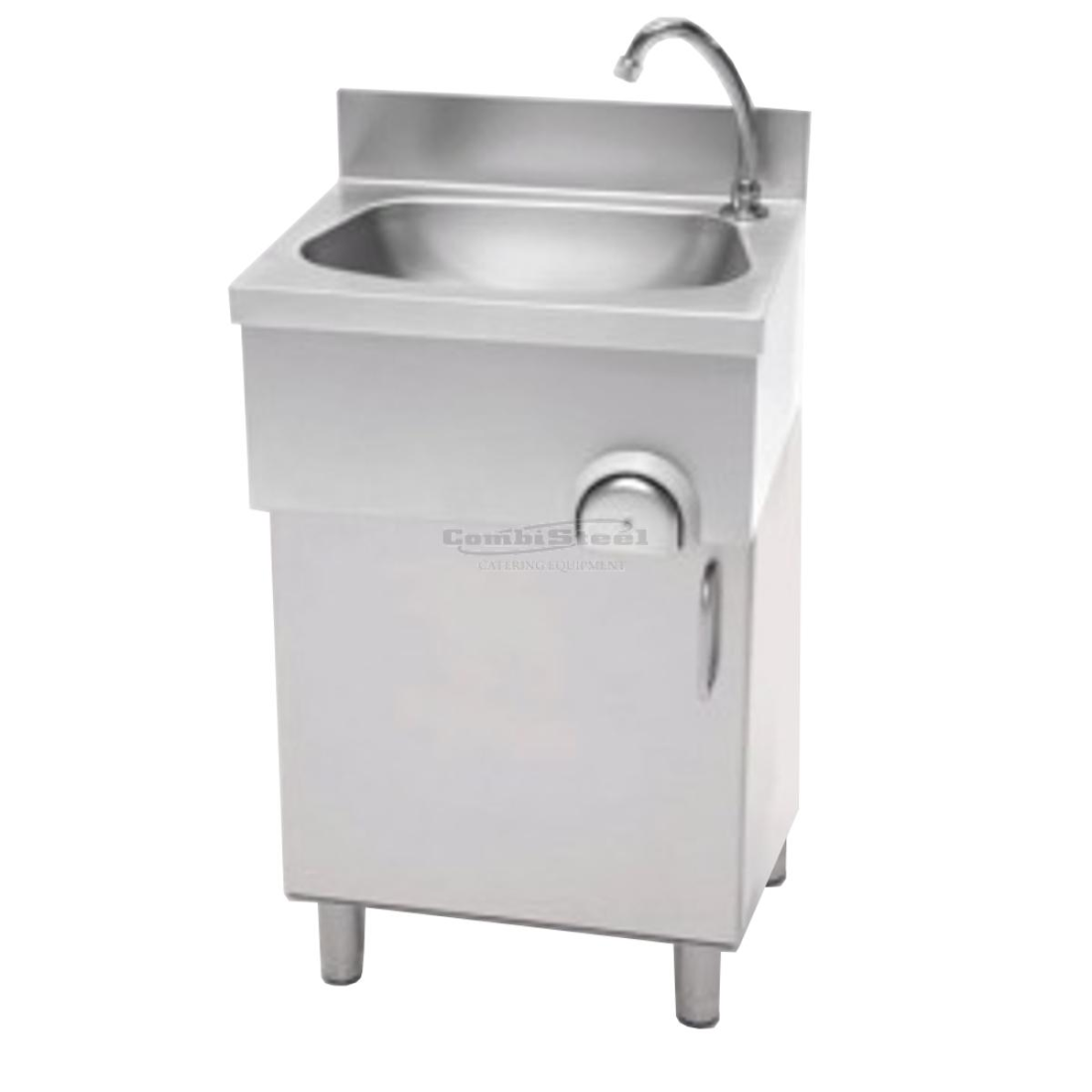 Combisteel Knee Operated Sink With Pedestal Cupboard - 7013.0780 Hand Wash Sinks Combisteel   