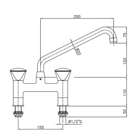 Combisteel Mixer Faucet Tap - 7212.0020 Mixer Taps Combisteel   