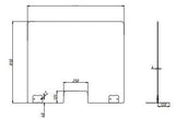 Combisteel Plexi Glass Screen with Cut Out 1000 x 850mm - 7013.1915 Protective Perspex Screens Combisteel   