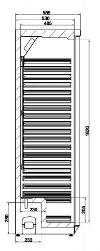 Combisteel Single Upright Fridge White 350Ltr - 7450.0556 Refrigeration Uprights - Single Door Combisteel   