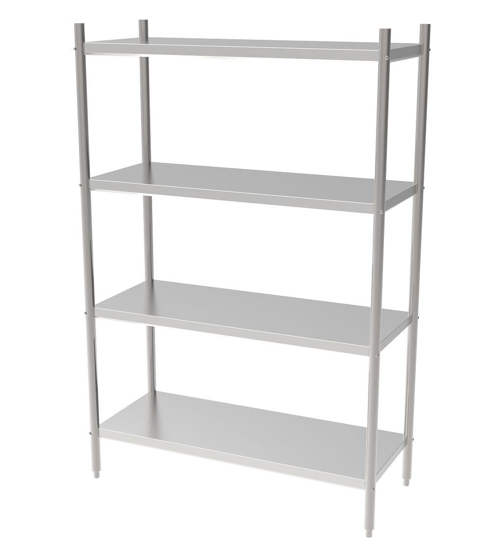 Combisteel Solid Shelving System 1200mm Wide Flat Pack - 7490.0245 Chrome Wire Shelving and Racking Combisteel   