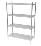 Combisteel Solid Shelving System 1500mm Wide Flat Pack - 7490.0250 Chrome Wire Shelving and Racking Combisteel   