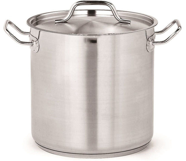 Combisteel Stainless Steel Deep Stock Pot With Lid 36 Litre - 7501.0025 Stock Pots Combisteel   