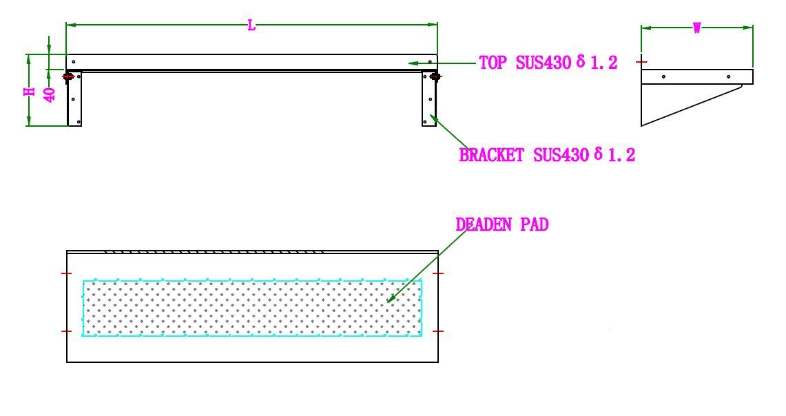 Combisteel Stainless Steel Wall Shelf & Brackets 300mm Deep 1000mm Wide - 7490.0150 Stainless Steel Wall Shelves Combisteel   