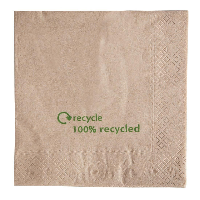 Compostable Kraft Lunch Napkins 330mm (Pack of 2000) - GH031 Paper Napkins Non Branded