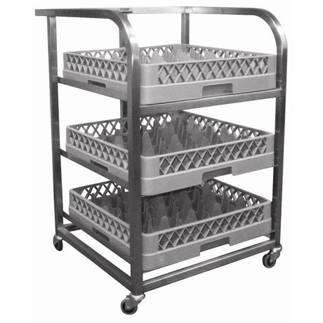 Craven St/Steel Glass Tray Trolley - DN596 Clearing Trolleys Craven