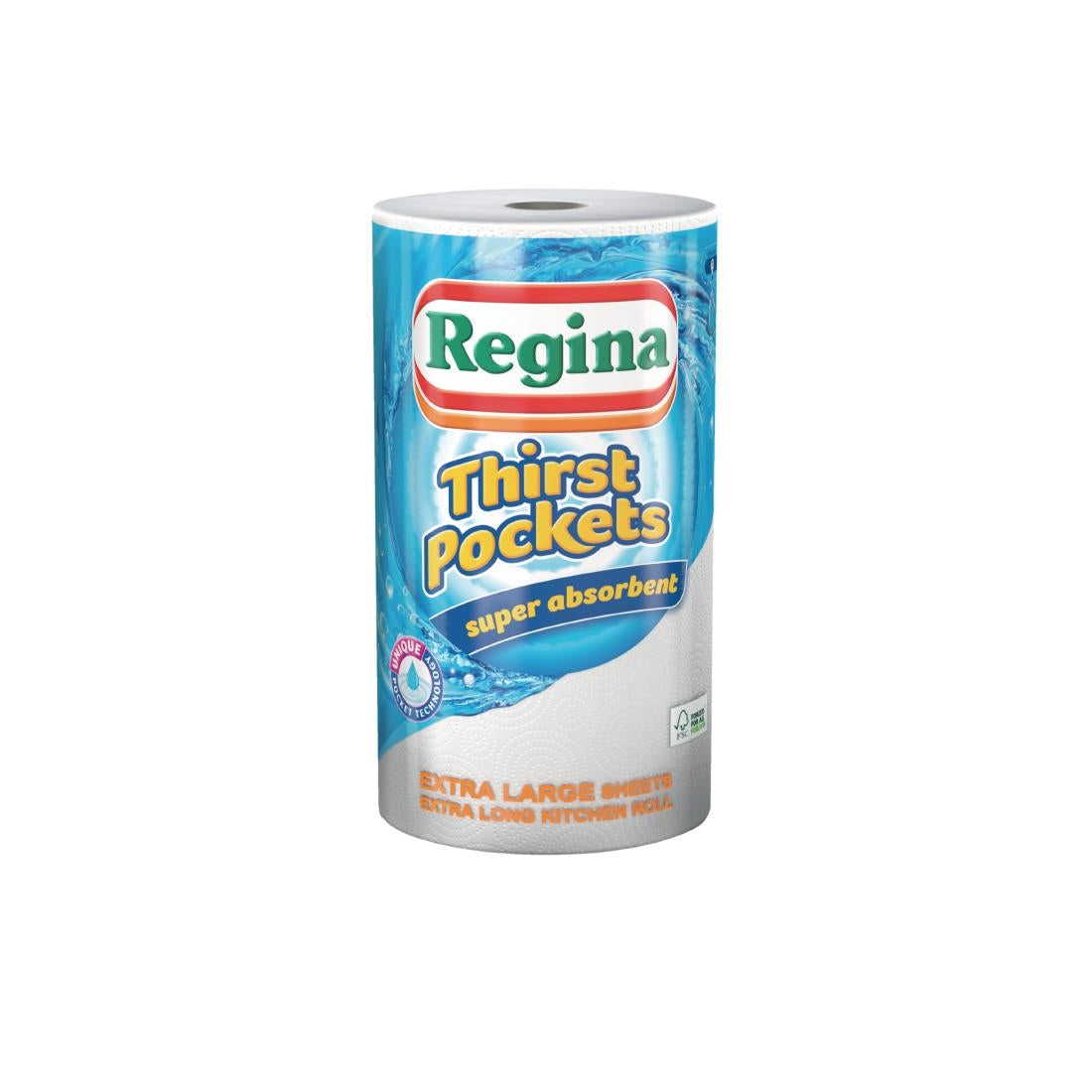 Regina Thirst Pockets Kitchen Roll White 2-Ply 22.9m (Pack of 6) - CT325  Regina