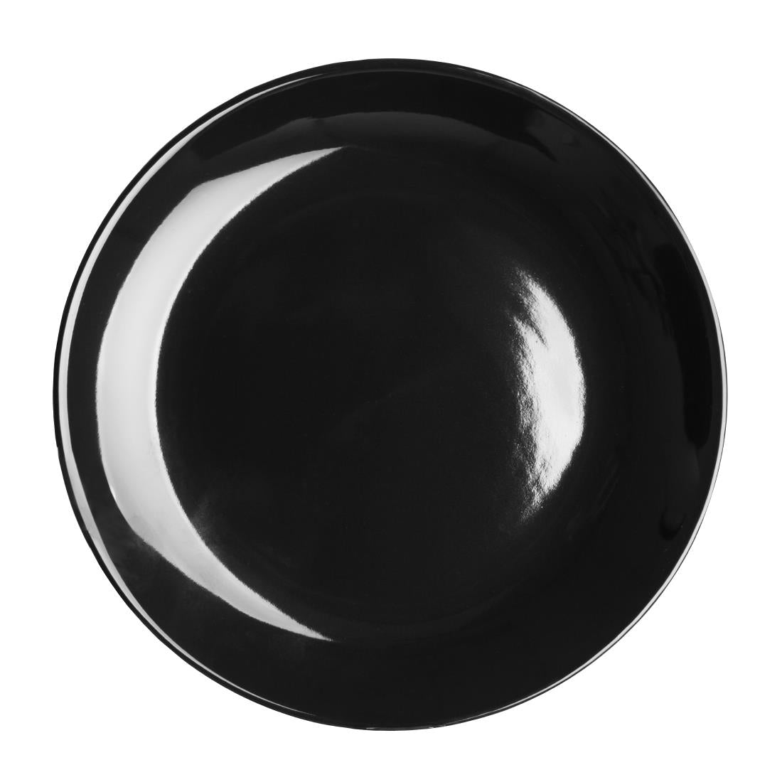 Olympia Cafe Coupe Plate Black - 200mm 8" (Pack of 12) - CU950  Olympia   