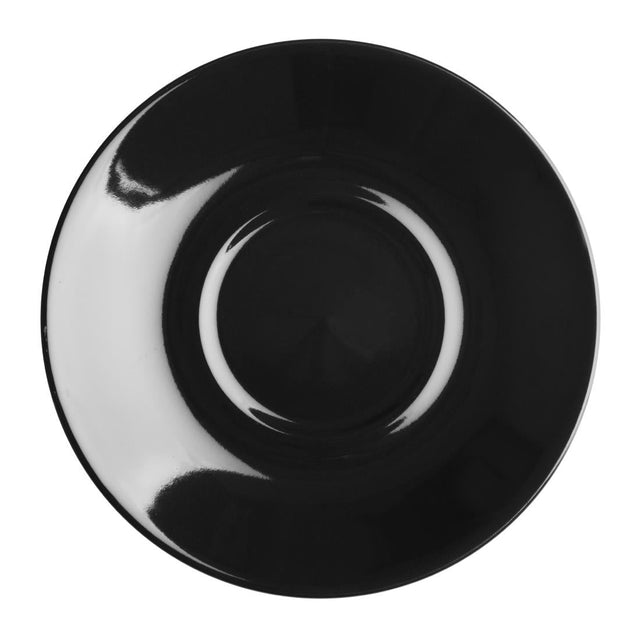 Olympia Cafe Saucer Black (Pack of 12) - CU956  Olympia