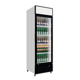 Cubo Display Fridge 335L - 1 Glass Door with Merchandising Canopy - Lockable - Energy Efficient - CS-370W-EE