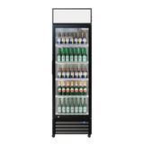 Cubo Display Fridge 335L - 1 Glass Door with Merchandising Canopy - Lockable - Energy Efficient - CS-370W-EE