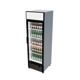 Cubo Display Fridge 335L - 1 Glass Door with Merchandising Canopy - Lockable - Energy Efficient - CS-370W-EE