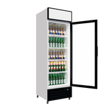 Cubo Display Fridge 335L - 1 Glass Door with Merchandising Canopy - Lockable - Energy Efficient - CS-370W-EE