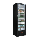 Cubo Drankenkoelkast 300L - Zwart met RVS binnenkant - 1 glazen deur met LED-verlichting - Afsluitbaar met slot - Energiezuinig - CS-310H