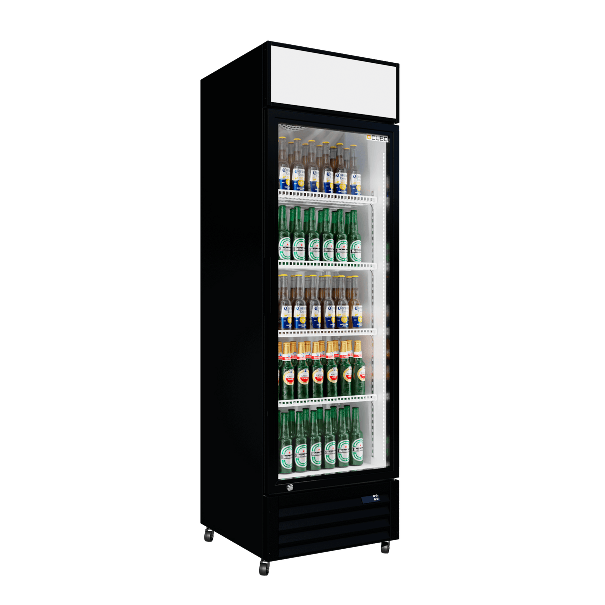 Cubo Drankenkoelkast 335L - Glazen deur met reclamedisplay - Afsluitbaar met slot - Energiezuinig - CS-370W-EE