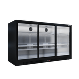 Cubo Barkoelkast 293L - 3 Schuifdeuren van glas met laag profiel - Afsluitbaar - CS-320SC-EE